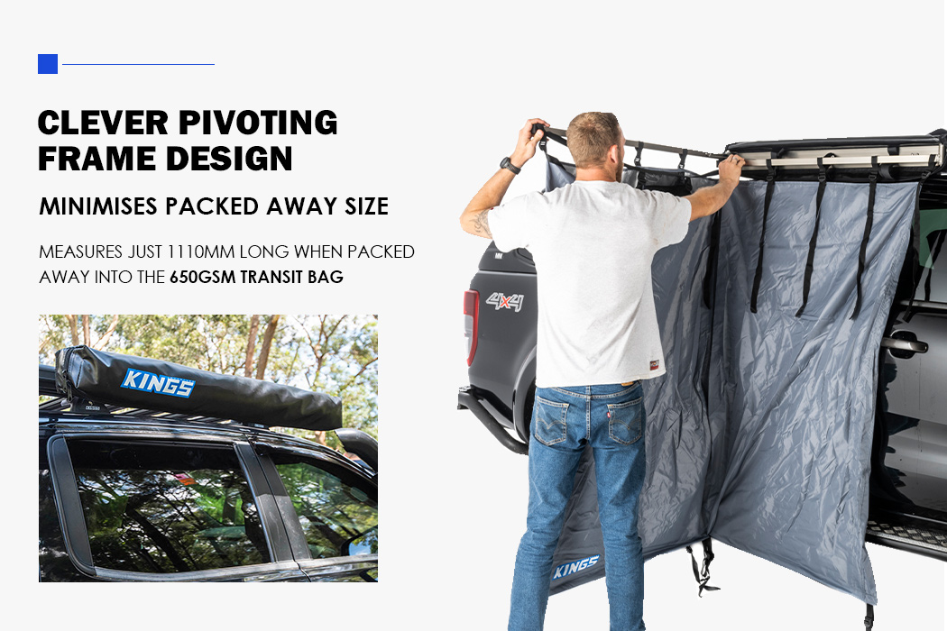 Adventure Kings Awning Shower Tent Instant Ensuite Integrated Frame 30